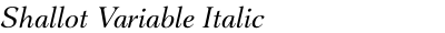 Shallot Variable Italic